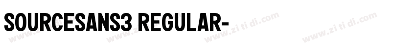 SourceSans3 Regular字体转换